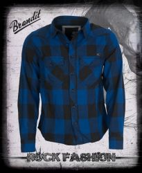 Košile BRANDIT Check Shirt modrá / černá