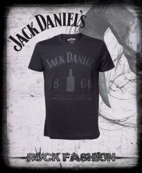 Pánské triko JACK DANIELS Mens 1866 Černé